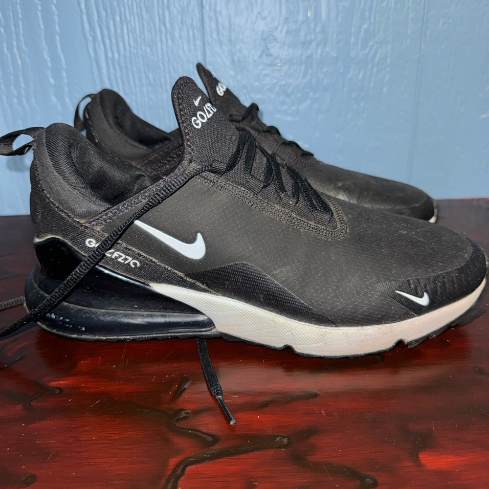 NIKE Air Max 270 G Golf Shoes Mens size 9 Black White Oreo